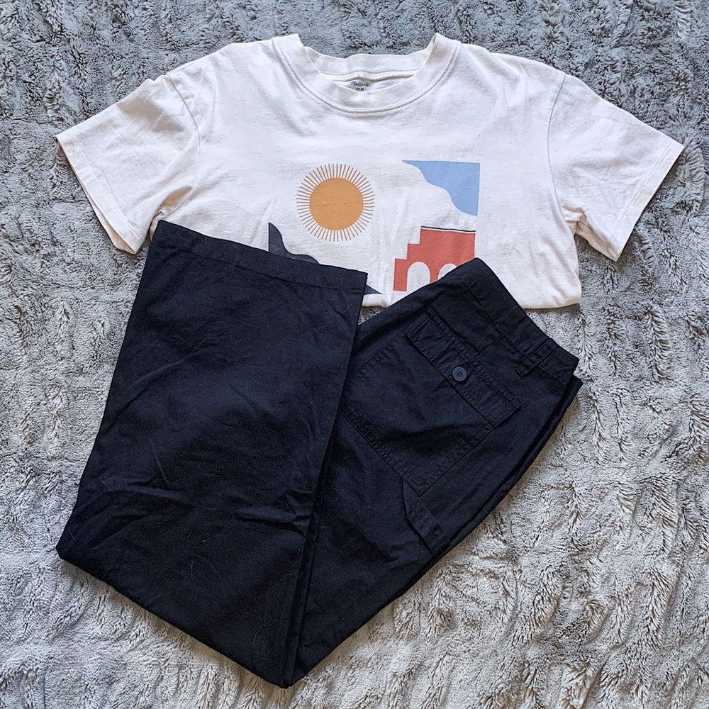 Wide Leg Cargo Pant Black